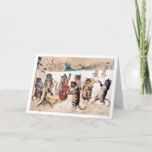 Chant de Noël, carte Louis Wain
