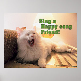 chantant mignonne affiche kitty