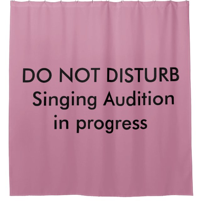 Chanter Audition en cours rideau de douche (Devant)