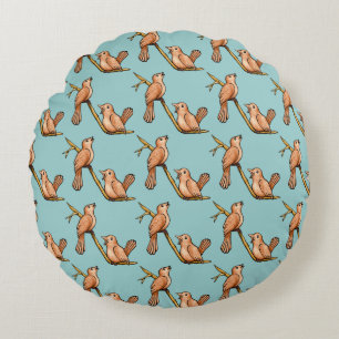 Chanter des oiseaux Coussin rond