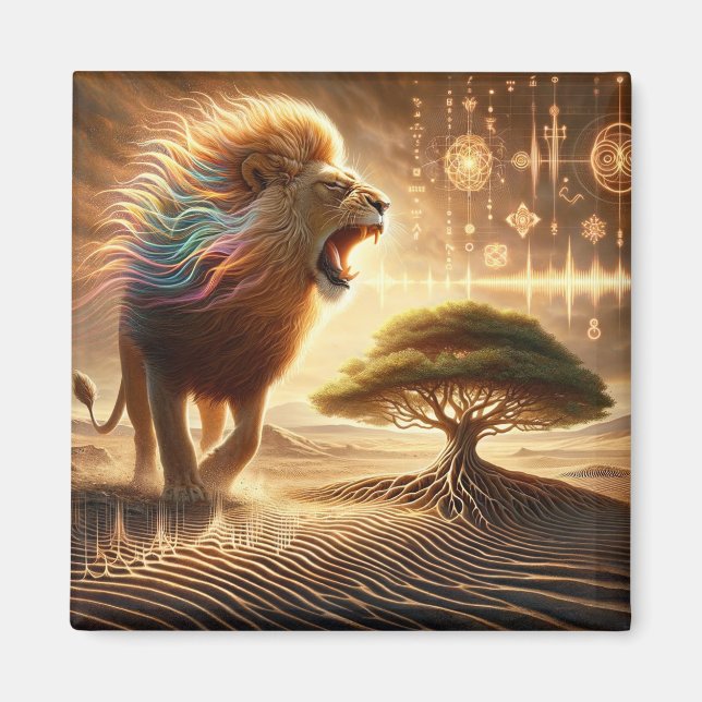 Chanter Lion Magnet (Devant)