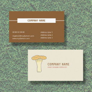 Chanterelle Botanique Carte de visite de champigno