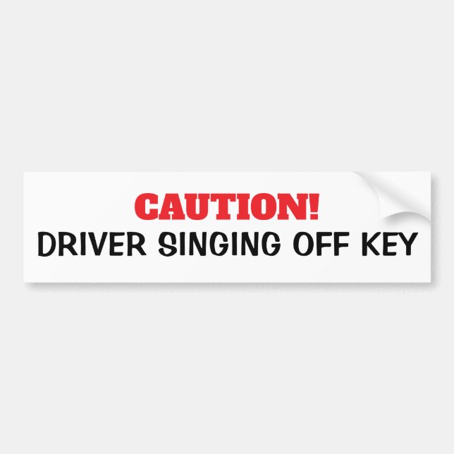 Chanteur de prudence Chantant hors Sticker de pare (Devant)