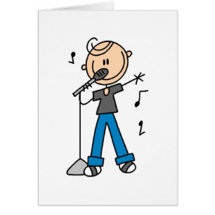 Chanteur d'étoile sur la carte de microphone