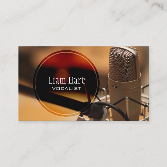 Chanteur Professionnel, Chanteur, Carte de Visite  (Devant)