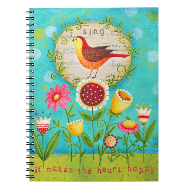 Chantez - à coeur heureux le carnet inspiré de (Devant)