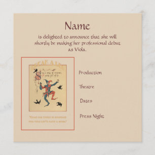 Chantez une chanson de faire-part de pièce de six