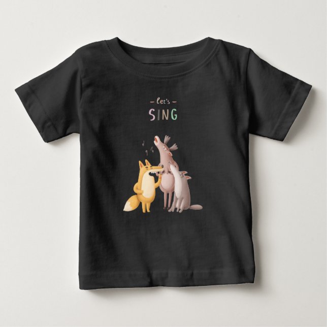 Chantons un T-shirt animal animal Acapella Baby (Devant)