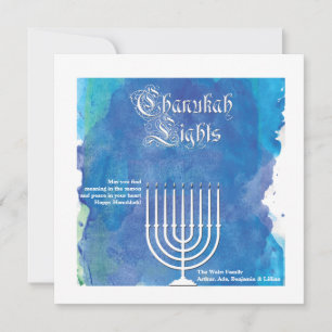 Chanukah allume la carte de vacances