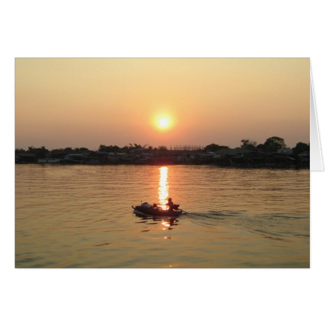 Chao Phraya River Sunset ... Ayutthaya, Thaïlande (Devant horizontal)