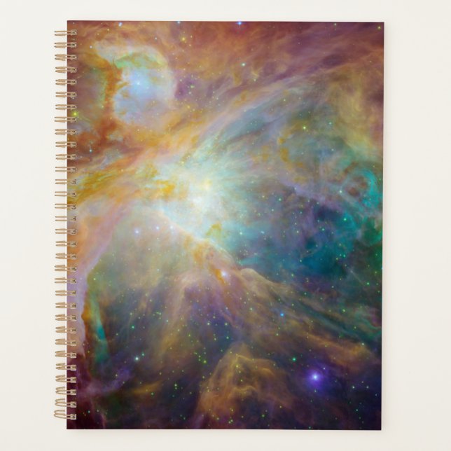 Chaos au coeur du composite Spitzer Hubble Orion (Devant)