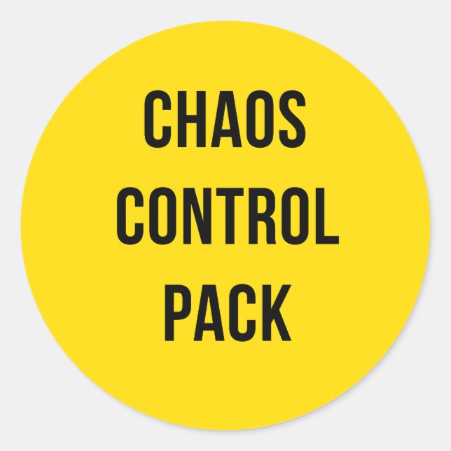 Chaos Control Pack™ - Sticker rond gras pour le qu (Devant)