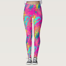 Chaos dans un rêve rose Leggings - Amusants