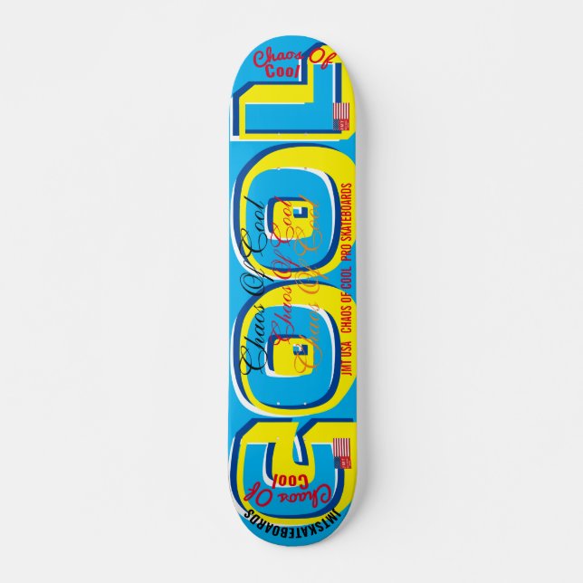 CHAOS DE COOL  JMT 7 3/4" Planche de Skateboard (Devant)