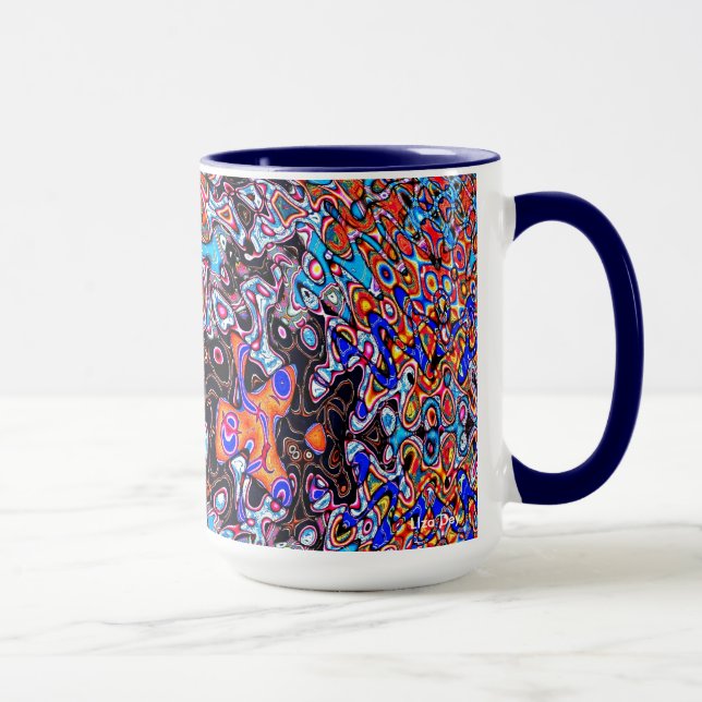 Chaos multicolore Abstrait Mug (Droite)