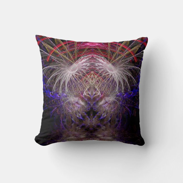 Chaos visionnaire psychédélique Coussin américain  (Recto)