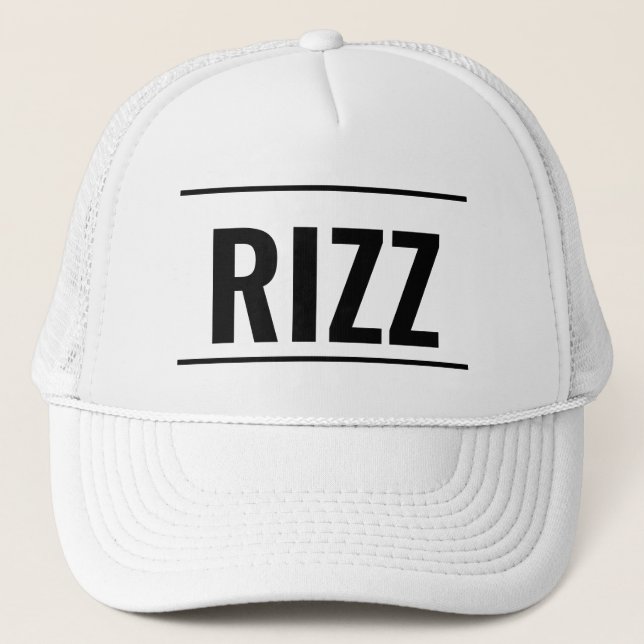 Chapeau à patch en cuir RIZZ — Casquette à logo mi (Devant)
