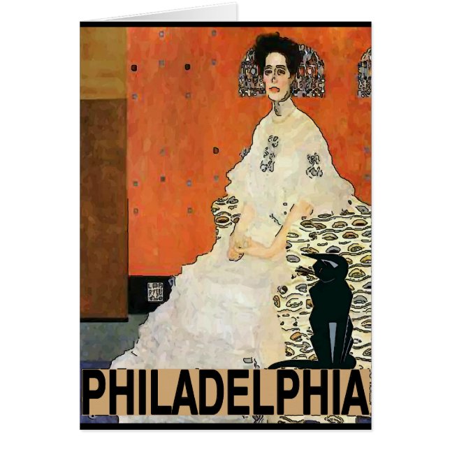 Chapeau blanc de chat noir de Philadelphie vintage (Devant)