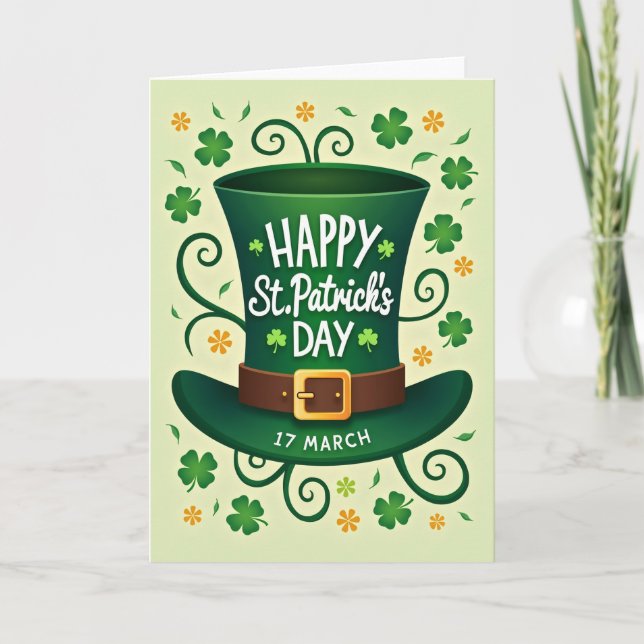 Chapeau Carte Joyeuse St Patrick (Devant)