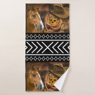 Chapeau de cowboy de cheval Lasso motif western 