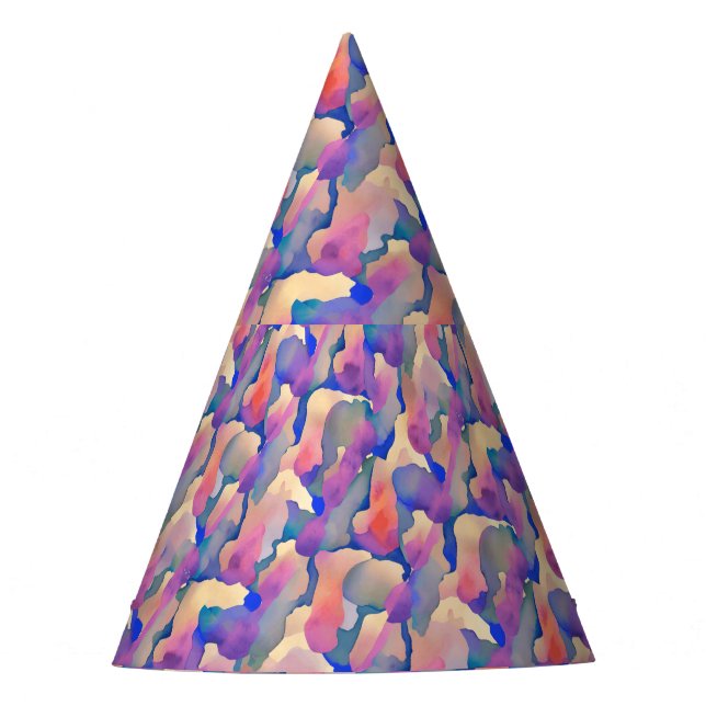 Chapeau de fête à motif aquarelle (Devant)
