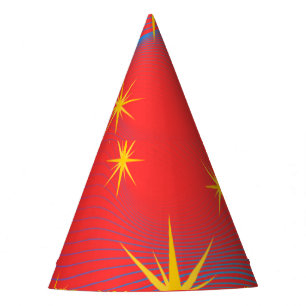 Chapeau de fête à néon et explosion stellaire rétr