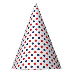 Chapeau de fête à pois patriotiques