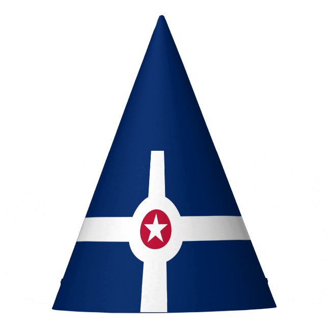 Chapeau de fête avec drapeau d'Indianapolis, India (Devant)