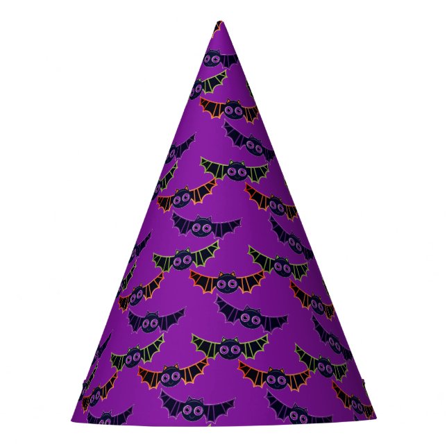 Chapeau de fête Chauves-souris d'Halloween (Devant)