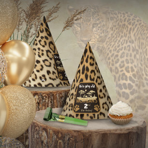 Chapeau de fête d'anniversaire à imprimé léopard a