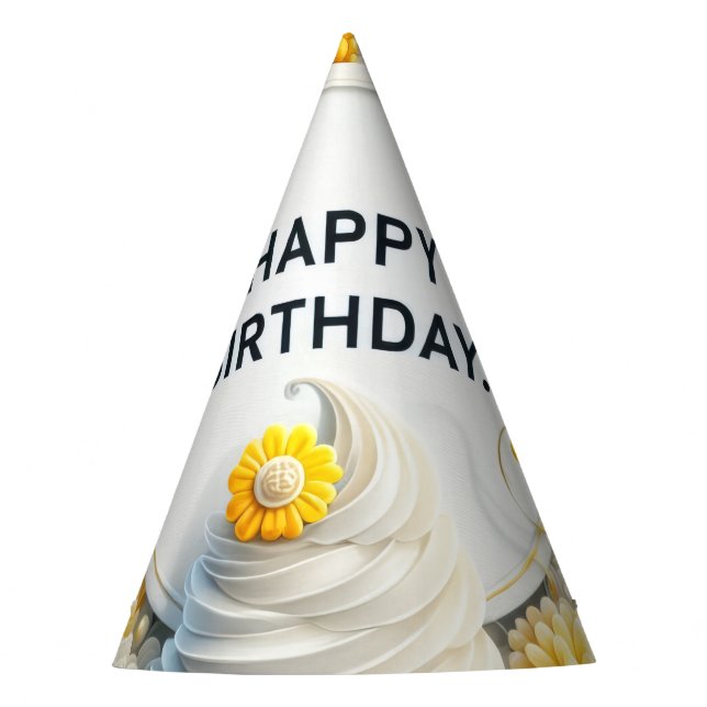 chapeau de fête d'anniversaire cupcake et ballon (Devant)