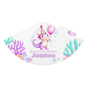 Chapeau de fête d'anniversaire de l'Axolotl mignon