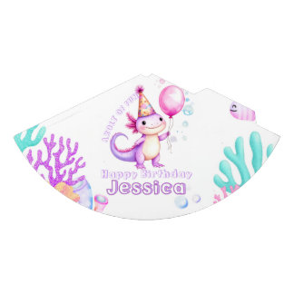 Chapeau de fête d'anniversaire de l'Axolotl mignon
