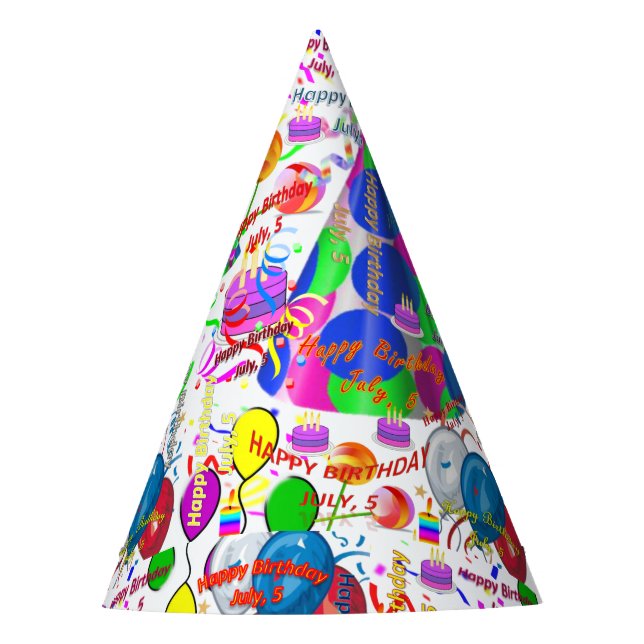 Chapeau de fête d'anniversaire du 5 juillet, Chape (Devant)
