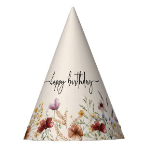 Chapeau de fête d'anniversaire floral