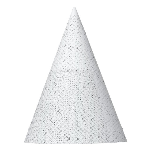 Chapeau de fête d'anniversaire géométrique blanc é (Devant)