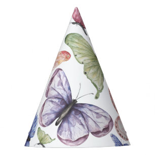 Chapeau de fête d'anniversaire Papillon Violet