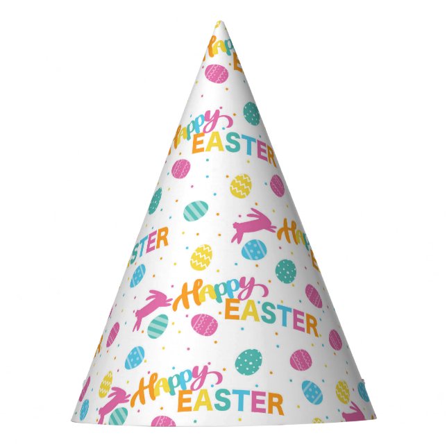 Chapeau de fête de Pâques Lapin Pastel & pois (Devant)