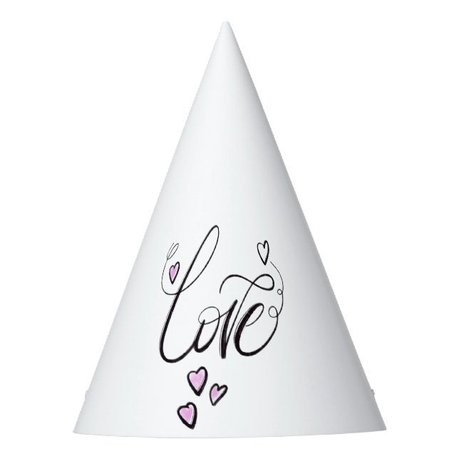 Chapeau de fête élégant à motif "Love in Bloom" éc (Devant)