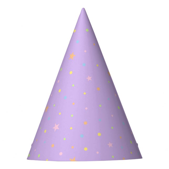 Chapeau de Fête en Confettis Violets (Devant)
