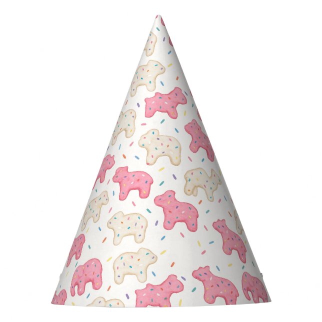 Chapeau de fête en forme de cookie animal glacé su (Devant)
