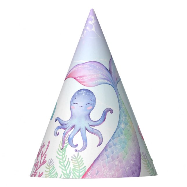 Chapeau de fête en papier à thème marin pour anniv (Devant)