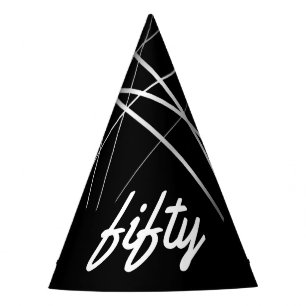 Chapeau de fête en papier noir pour 50e anniversai