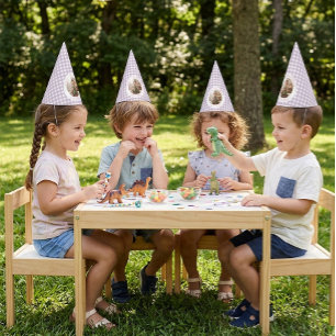 Chapeau de fête personnalisé à carreaux lavande po