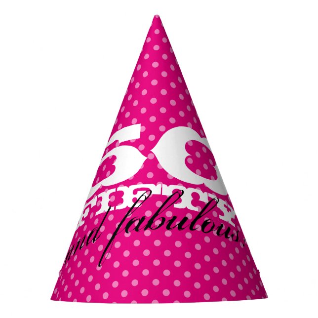 Chapeau de fête rose pour 50 ans, cinquante ans et (Devant)