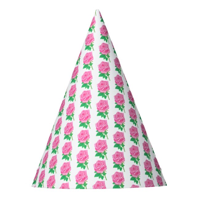 Chapeau de fête Rose Rose (Devant)