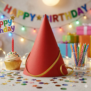 Chapeau de fête rouge brillant pour tout événement