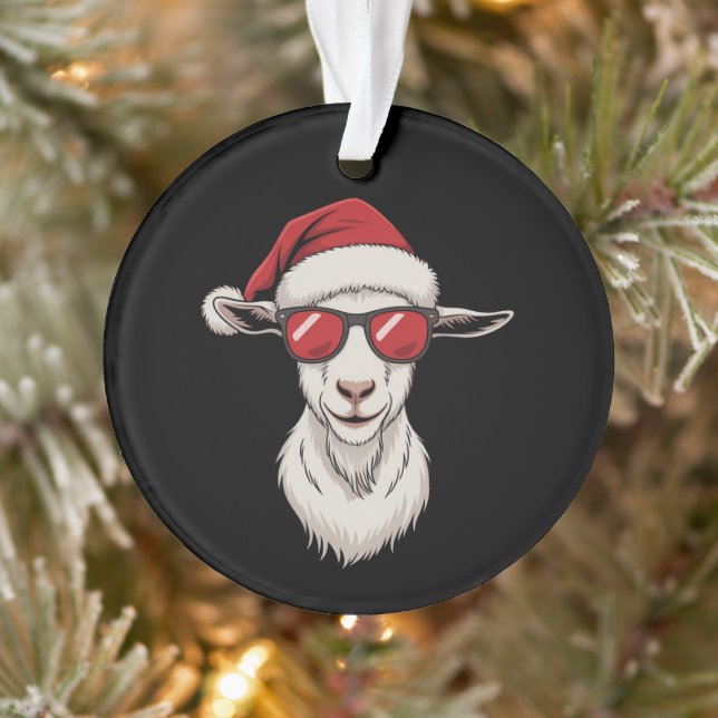 Chapeau de Noël de chèvre drôle mignon animal de f (Arbre)