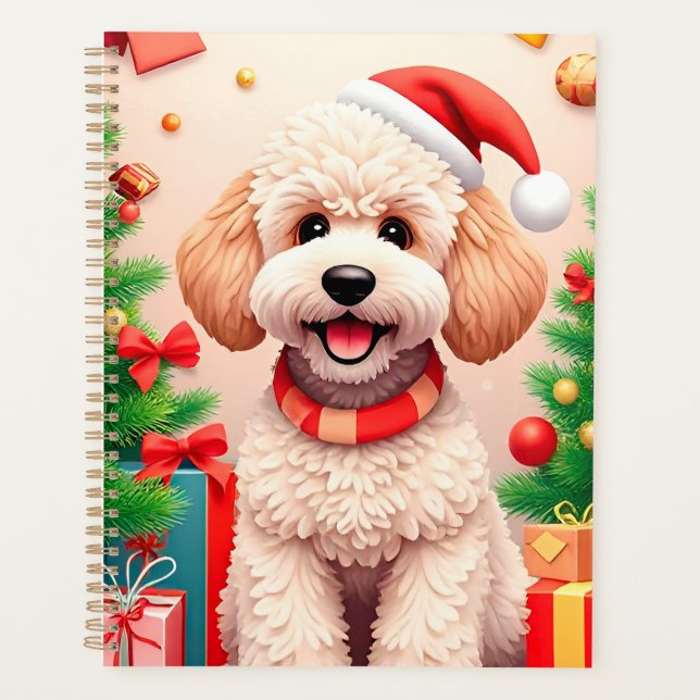 🎁Chapeau de Noël de Père Noël Chien Caniche Plani (Devant)