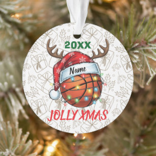Chapeau de Père Noël Basket-ball Renne Noël Amusem